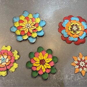Colorful Metal Flower Wall Decor